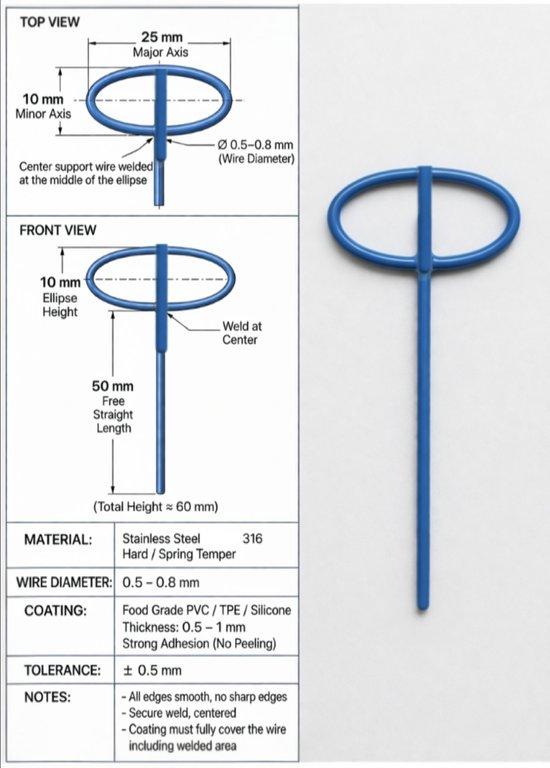 Custom Stainless Steel Wire Component (Medical / Dental Application – OEM)